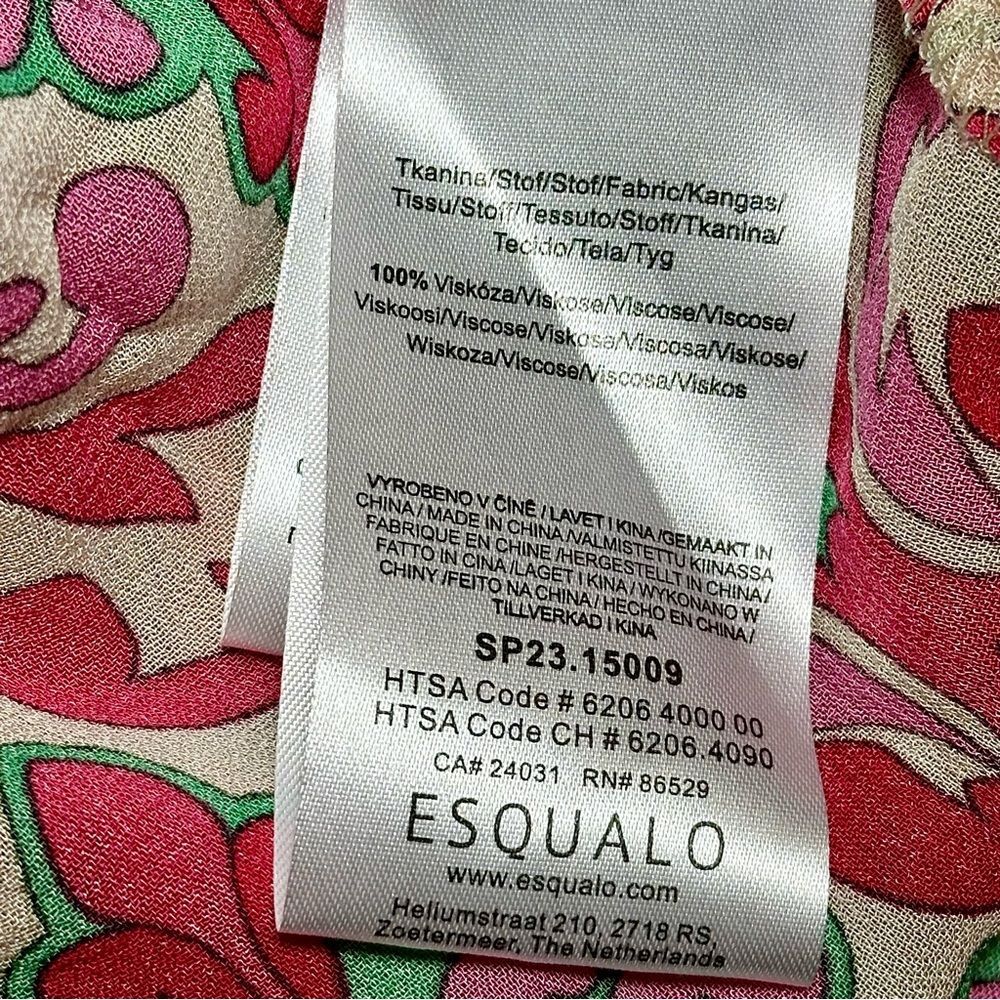 🌟 Esqualo Spanish Designed Baroque Print Blouse Sz 12 - Picture 7 of 9